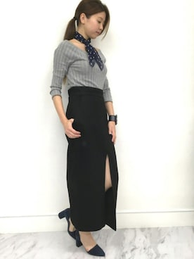 「JILL STUART（ジルスチュアート）のアイテム（Tシャツ/カットソー）」を使った、chieさん（レディース・160cm）の夏コーディネート