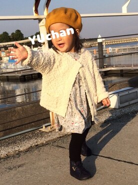 「next（next）のアイテム（チュニック）」を使った、YUchanさん（キッズ・80cm）の秋コーディネート