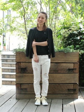 「JOURNAL STANDARD relume（ジャーナルスタンダード　レリューム）のアイテム（アンサンブル）」を使った、Makkieさん（レディース・158cm）の春コーディネート
