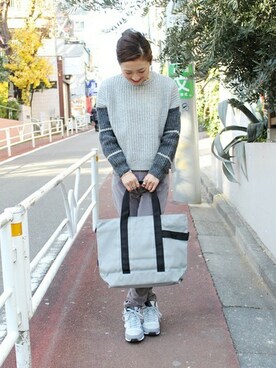 「JOURNAL STANDARD relume（ジャーナルスタンダード　レリューム）の21W ストレッチコールイージーパンツ#（その他パンツ）」を使った、Makkieさん（レディース・158cm）の冬コーディネート