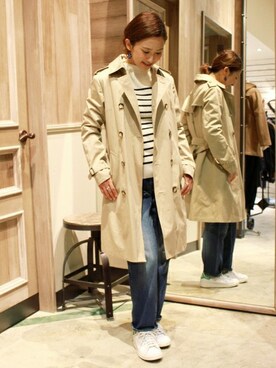 「JOURNAL STANDARD relume（ジャーナルスタンダード　レリューム）のアイテム（トレンチコート）」を使った、Makkieさん（レディース・158cm）の冬コーディネート