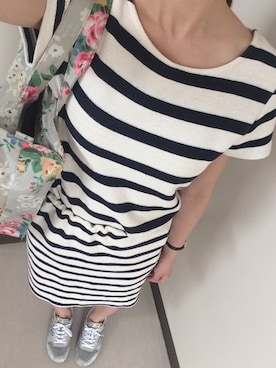 「NOMBRE IMPAIR（ノンブルアンペール）のアイテム（Tシャツ/カットソー）」を使った、Kao.89さん（レディース・163cm）の夏コーディネート