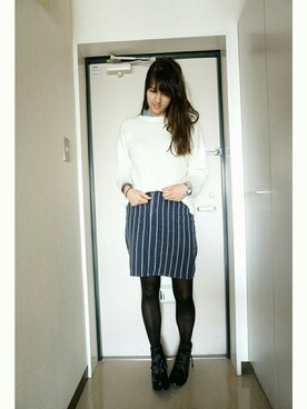 「PEACH JOHN（ピーチジョン）のアイテム（ブーティ）」を使った、NINAさん（レディース・176cm）の冬コーディネート