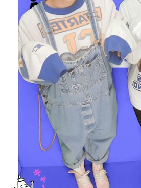 「BIG SMITH（ビッグスミス）のアイテム（オールインワン・サロペット）」を使った、れいん坊🌈さん（レディース・161cm）の秋コーディネート