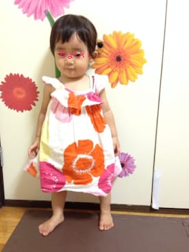 「花柄 トップス」｜ちょりぃさん（キッズ・80cm）の夏コーディネート