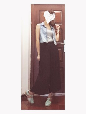 「RAINBOW（レインボー）のアイテム（パンツ）」を使った、sleepinglateさん（レディース・165cm）の夏コーディネート