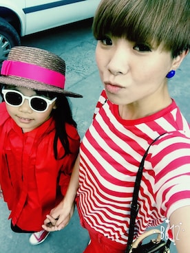 「AAA（トリプルエー）のアイテム（トップス）」を使った、薇依妈さん（レディース・160cm）の春コーディネート