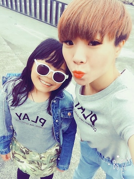 「AAA（トリプルエー）のアイテム（トップス）」を使った、薇依妈さん（レディース・160cm）の春コーディネート