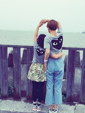 「AAA（トリプルエー）のアイテム（トップス）」を使った、薇依妈さん（レディース・160cm）の春コーディネート