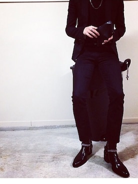 「SAINT LAURENT PARIS（サンローランパリ）のアイテム（スーツジャケット）」を使った、Gillbert  Yさん（メンズ・175cm）の夏コーディネート