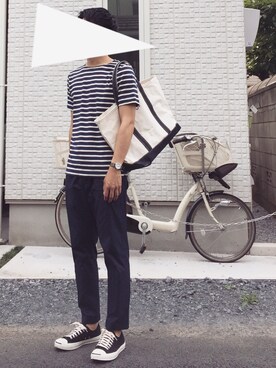 「LEMINOR（ルミノール）のアイテム」を使った、kenさん（メンズ・186cm）の夏コーディネート