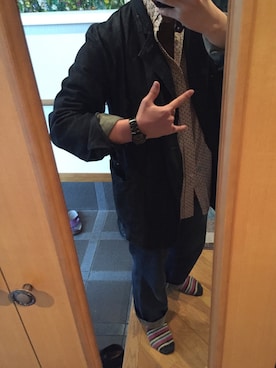 「45R（フォーティファイブアール）のアイテム（カバーオール）」を使った、TIさん（メンズ・170cm）の秋コーディネート