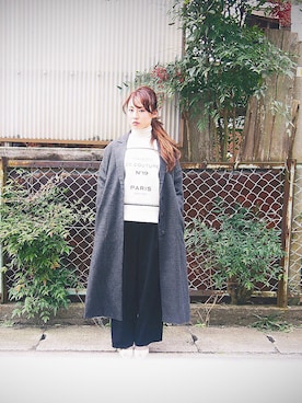 「ボンディング」｜「アイテム（チェスターコート）」を使った、mikku.さん（レディース・148cm）の冬コーディネート