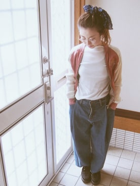 「マムジーンズ」｜mikku.さん（レディース・149cm）の春コーディネート
