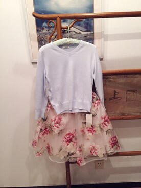 「EBELE MOTION（エベルモーション）のアイテム（スカート）」を使った、Ying Heさん（レディース・167cm）の春コーディネート