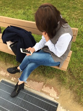 「Heather（ヘザー）のアイテム（ブーツ）」を使った、lisaさん（レディース・163cm）の夏コーディネート