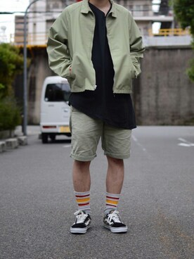 「アシメ」｜「アイテム（その他）」を使った、ナカムラさん（メンズ・172cm）の春コーディネート