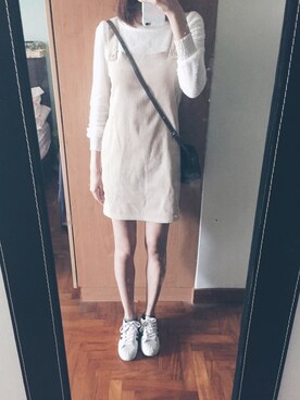 「H&M（エイチ・アンド・エム）のアイテム（カバーオール）」を使った、neoさん（レディース・160cm）の春コーディネート