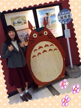 「PAGEBOY（ページボーイ）のアイテム（ピーコート）」を使った、mooさん（レディース・163cm）の秋コーディネート