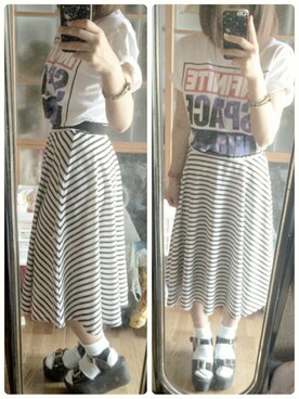 「スウエットスカート」｜ゆーみりやさん（レディース・150cm）の春コーディネート