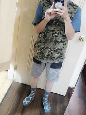 「GU（ジーユー）のアイテム（その他パンツ、その他）」を使った、陳昶宇KevinChenさん（メンズ・166cm）の夏コーディネート