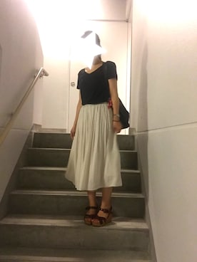 「スカウチョ」｜ななごろーさん（レディース・152cm）の夏コーディネート