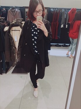 「Lulus（-）のアイテム（ジャケット/アウター）」を使った、Rimaさん（レディース・160cm）の秋コーディネート
