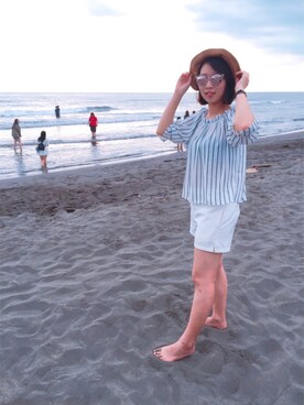 「TRIP」｜「アイテム（帽子）」を使った、Rimaさん（レディース・160cm）の夏コーディネート