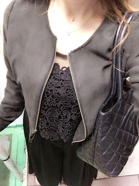 「rienda（リエンダ）のアイテム（ノーカラージャケット）」を使った、Love_Elliyさん（レディース・151cm）の春コーディネート