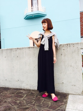 「ドラフトEM」｜「アイテム（その他アウター）」を使った、annaさん（レディース・165cm）の夏コーディネート