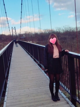 「snidel」｜「アイテム（スウェット）」を使った、kahoさん（レディース・164cm）の冬コーディネート