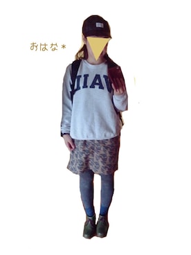 「黒リュック」｜「アイテム（レインシューズ）」を使った、おはな＊さん（レディース・163cm）の秋コーディネート
