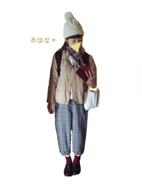 「B.L.U.E（ビーエルユーイー）のアイテム（ジャケット/アウター）」を使った、おはな＊さん（レディース・163cm）の冬コーディネート