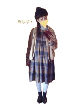 「B.L.U.E（ビーエルユーイー）のアイテム（ジャケット/アウター）」を使った、おはな＊さん（レディース・163cm）の冬コーディネート