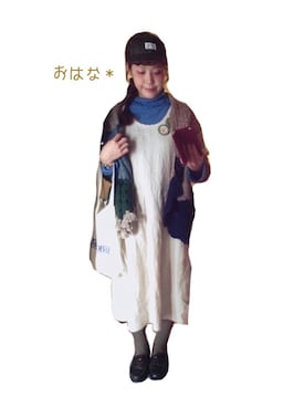 「70's」｜「アイテム（その他）」を使った、おはな＊さん（レディース・163cm）の冬コーディネート