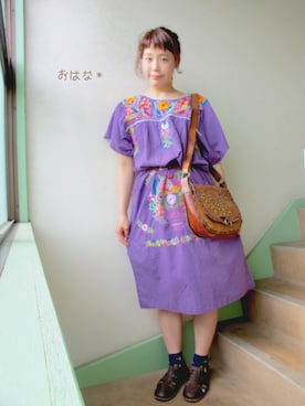 「Kukka Lucca（クッカ　ルッカ）のアイテム」を使った、おはな＊さん（レディース・163cm）の夏コーディネート