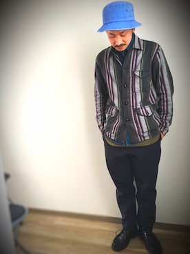 「MAZE（メイズ）のアイテム（シューズ）」を使った、谷尾裕一さん（メンズ・169cm）の春コーディネート