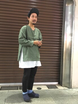 「ONES STROKE（ワンズストローク）のアイテム」を使った、谷尾裕一さん（メンズ・169cm）の秋コーディネート