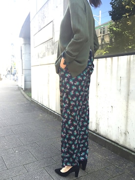 「beautiful people（ビューティフルピープル）のアイテム（トップス、グリーン系）」を使った、izumi satoさん（レディース・164cm）の秋コーディネート