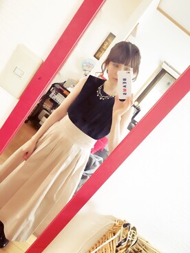 「STRAWBERRY-FIELDS（ストロベリーフィールズ）のアイテム（Tシャツ/カットソー）」を使った、Yuuka Oohamaさん（レディース・153cm）の冬コーディネート