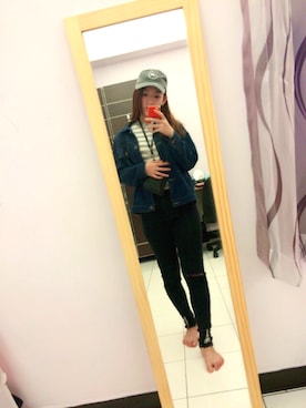 「Lulus（-）のアイテム（ジャケット/アウター）」を使った、朱軒穎さん（レディース・160cm）の春コーディネート