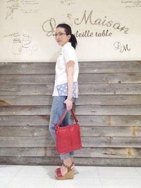 「TYPE BLUE（タイプブルー）のアイテム（パンツ）」を使った、miki wさん（レディース・165cm）の春コーディネート