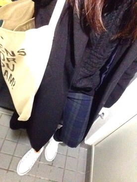 「学校」｜「アイテム（チェスターコート）」を使った、CKさん（レディース・150cm）の冬コーディネート