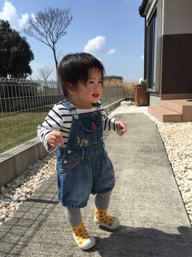 「babygap」｜「アイテム（その他シューズ）」を使った、RUCAさん（キッズ・70cm）の春コーディネート