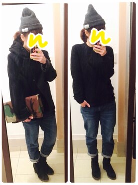 「JOURNAL STANDARD（ジャーナルスタンダード）のアイテム（その他アウター）」を使った、nonさん（レディース・153cm）の冬コーディネート
