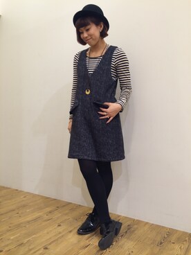 「ANOTHER BRANCH（アナザーブランチ）のアイテム（ワンピース/ドレス）」を使った、さ よさん（レディース・156cm）の秋コーディネート