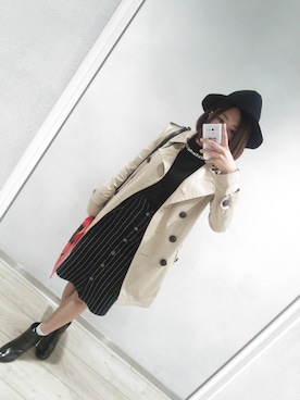 「COMME CA DU MODE（コムサデモード）のアイテム（ブーツ）」を使った、Yuri Kitajimaさん（レディース・156cm）の冬コーディネート