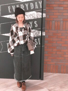 「H&M DIVIDED（エイチアンドエム　ディヴァイデッド）のアイテム（バレエシューズ）」を使った、Yumiinさん（レディース・152cm）の秋コーディネート