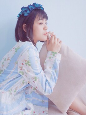 「blue」｜「アイテム（シャツワンピース）」を使った、-Arileさん（レディース・158cm）の冬コーディネート