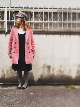 「GAP（ギャップ）のアイテム（キャスケット）」を使った、laniさん（レディース・153cm）の冬コーディネート